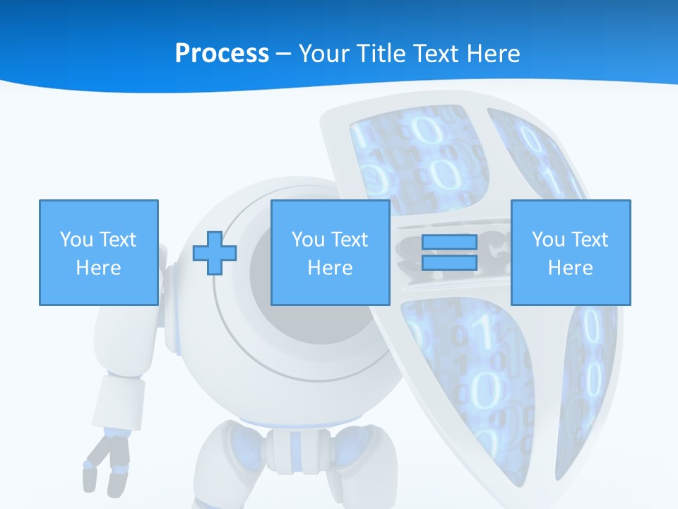 Isolated Robot Internet PowerPoint Template