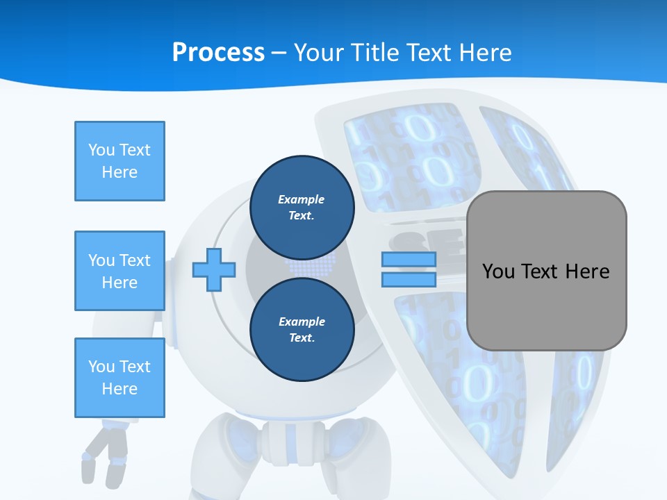 Isolated Robot Internet PowerPoint Template