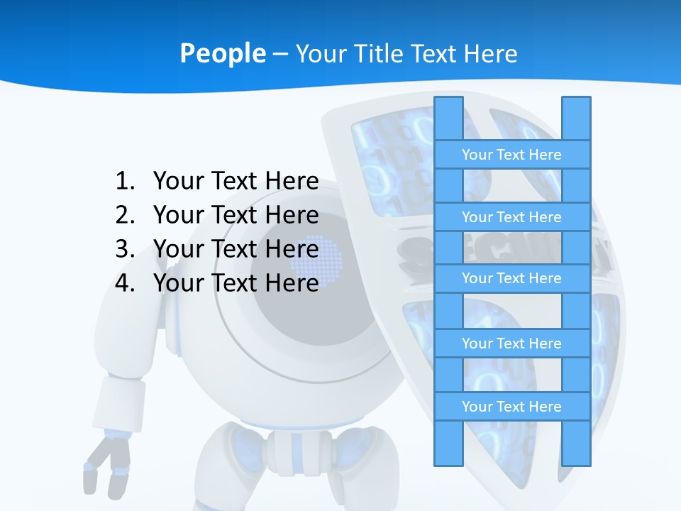 Isolated Robot Internet PowerPoint Template