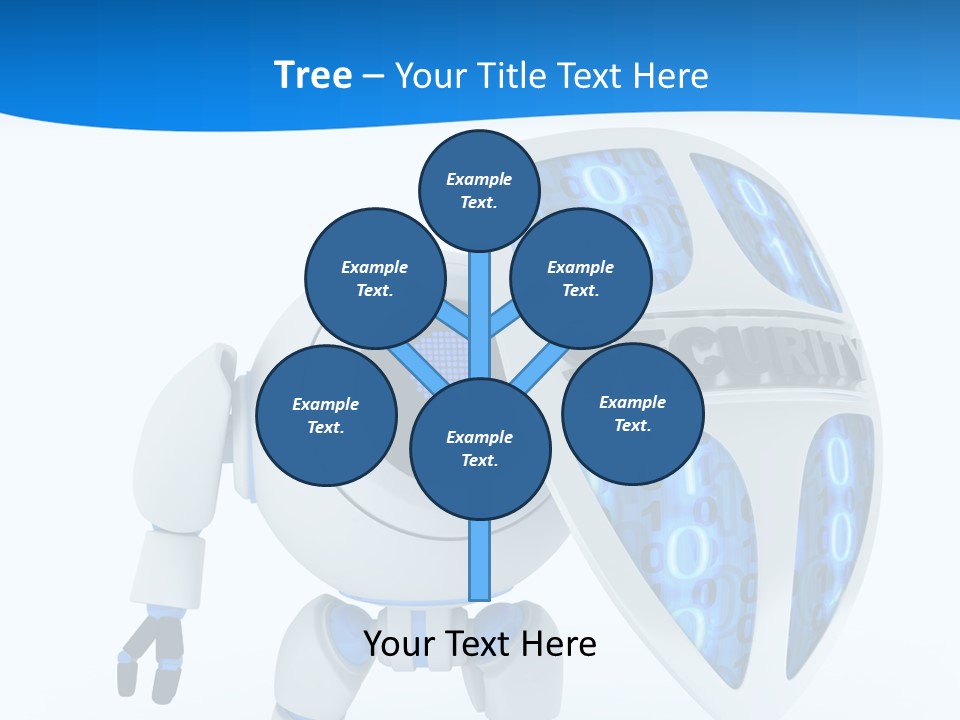 Isolated Robot Internet PowerPoint Template