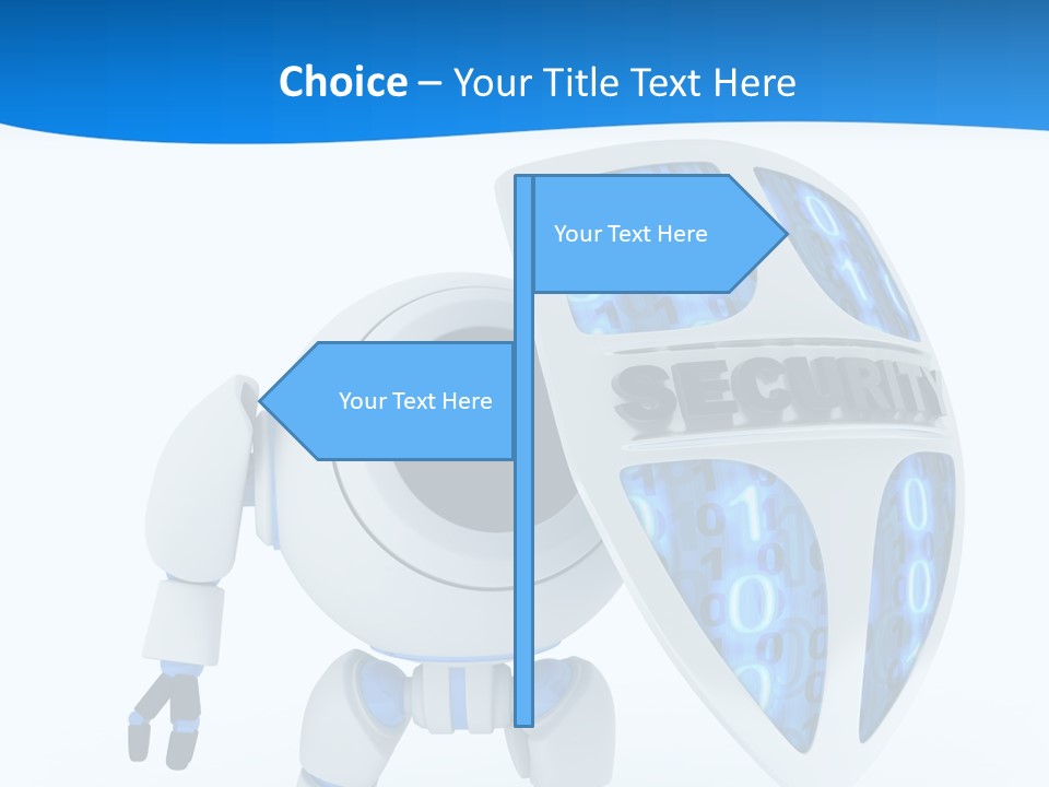 Isolated Robot Internet PowerPoint Template