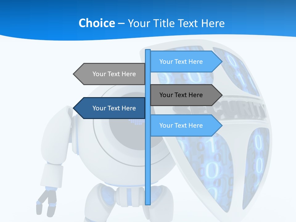 Isolated Robot Internet PowerPoint Template