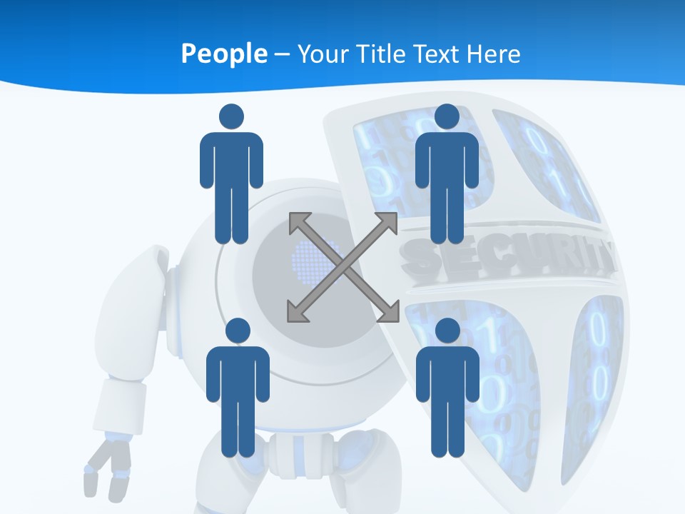 Isolated Robot Internet PowerPoint Template