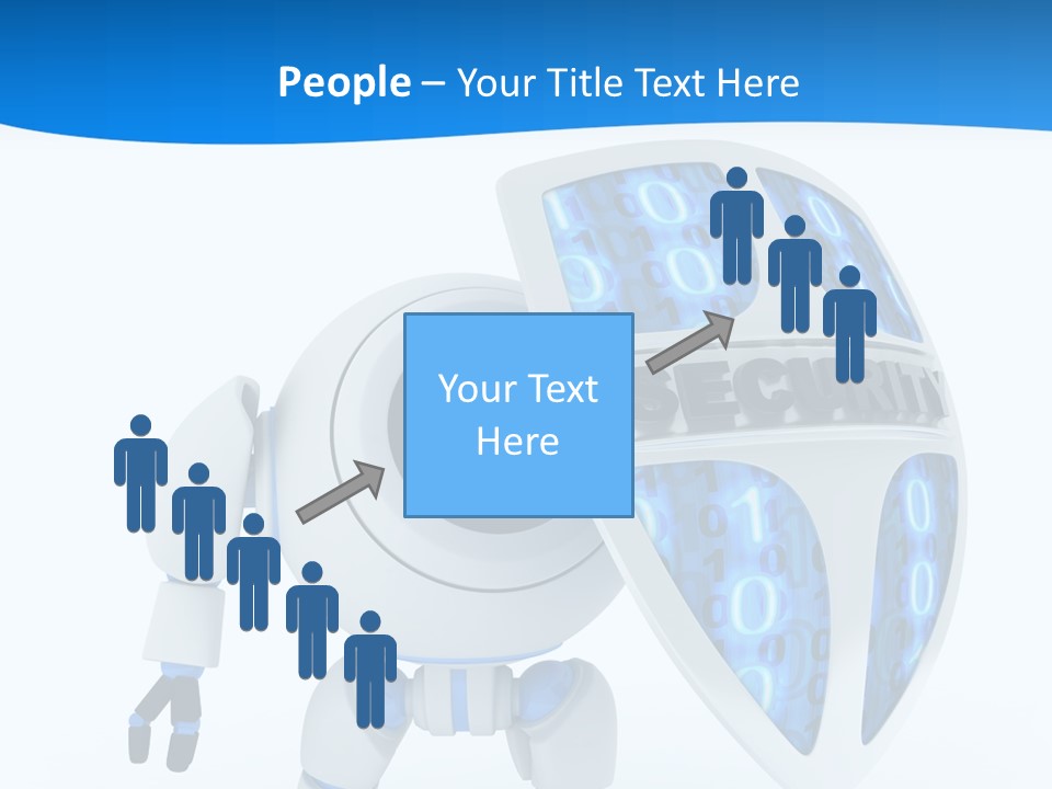 Isolated Robot Internet PowerPoint Template