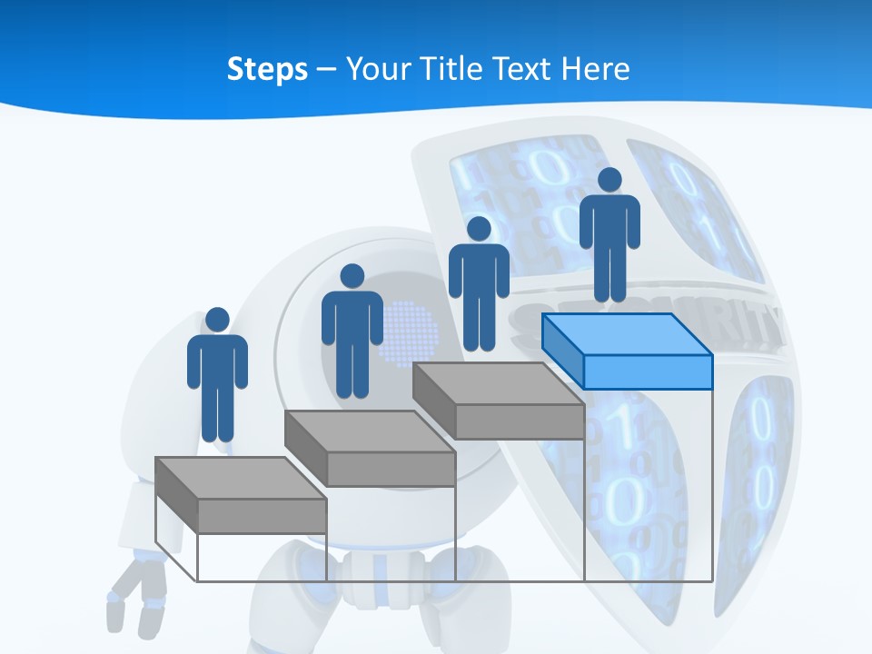Isolated Robot Internet PowerPoint Template