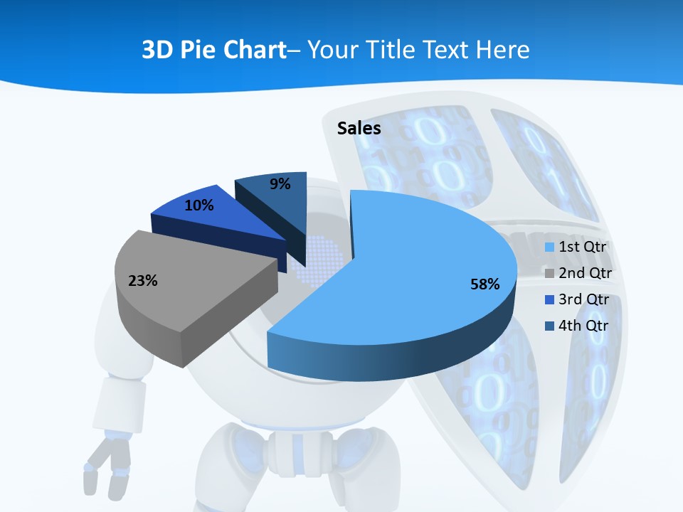 Isolated Robot Internet PowerPoint Template