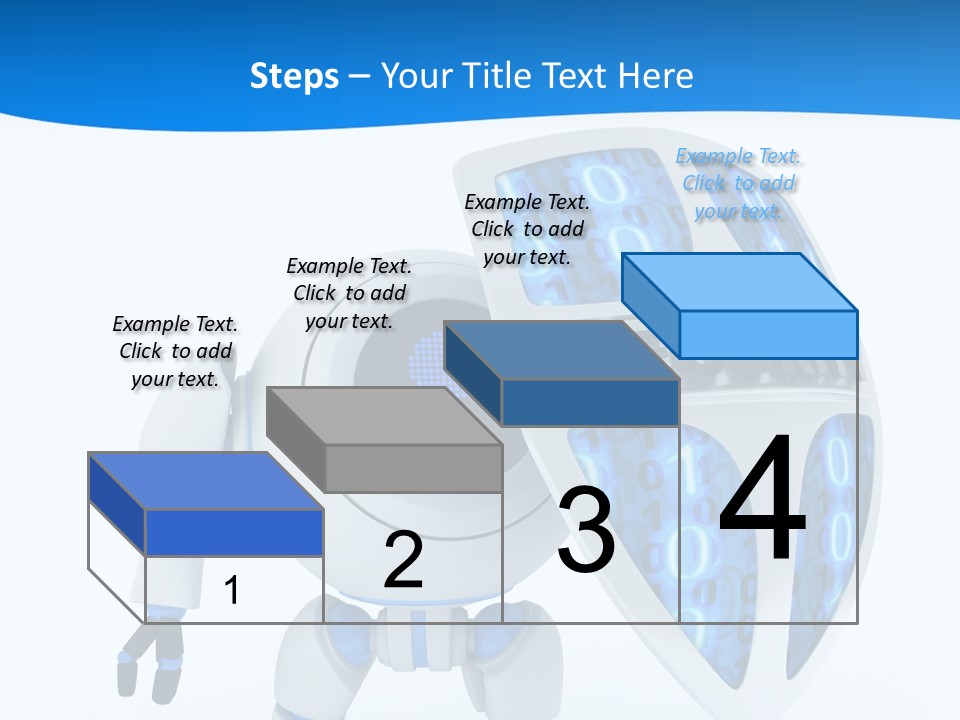 Isolated Robot Internet PowerPoint Template