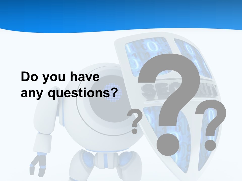 Isolated Robot Internet PowerPoint Template