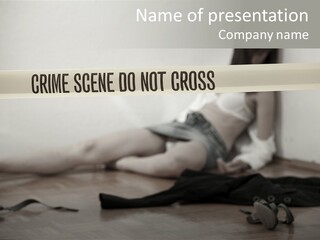 Corpse Tape Helpless PowerPoint Template