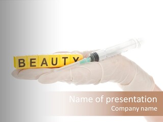 Beauty Cosmetic Hand PowerPoint Template