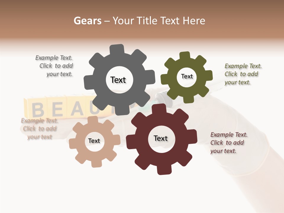 Beauty Cosmetic Hand PowerPoint Template