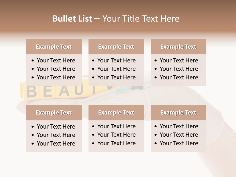 Beauty Cosmetic Hand PowerPoint Template