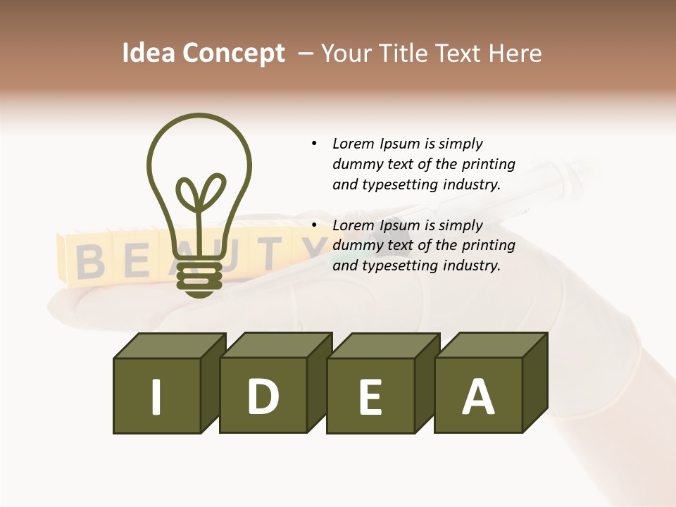 Beauty Cosmetic Hand PowerPoint Template