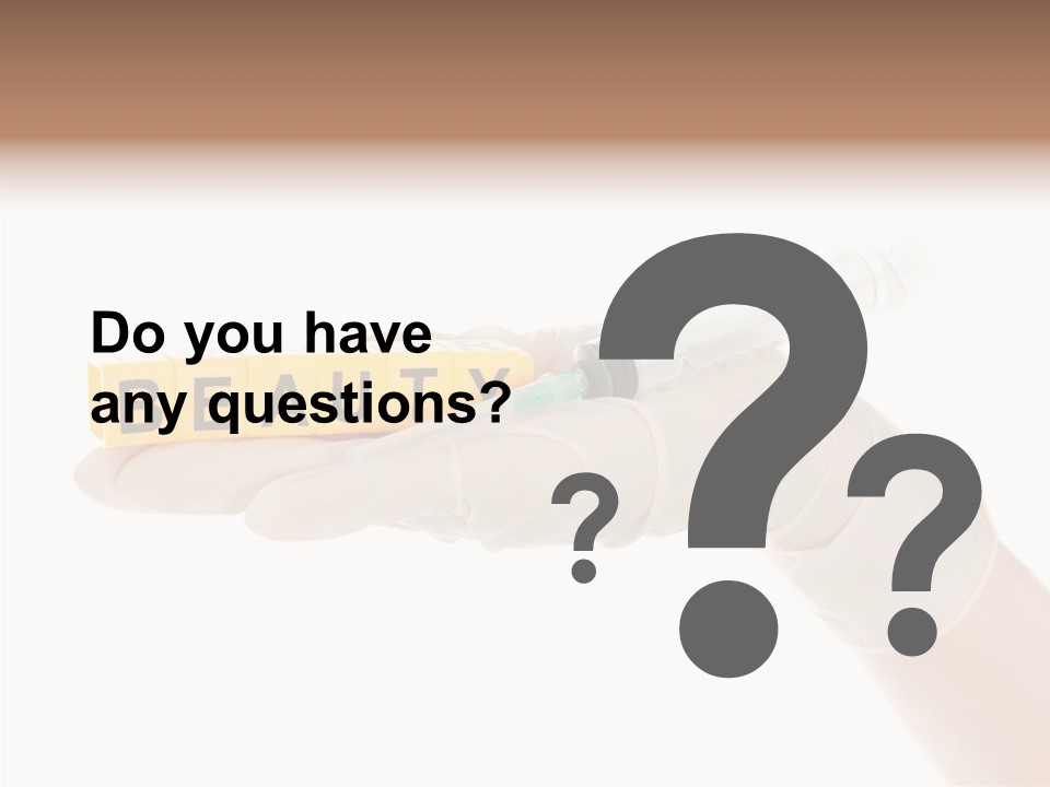 Beauty Cosmetic Hand PowerPoint Template