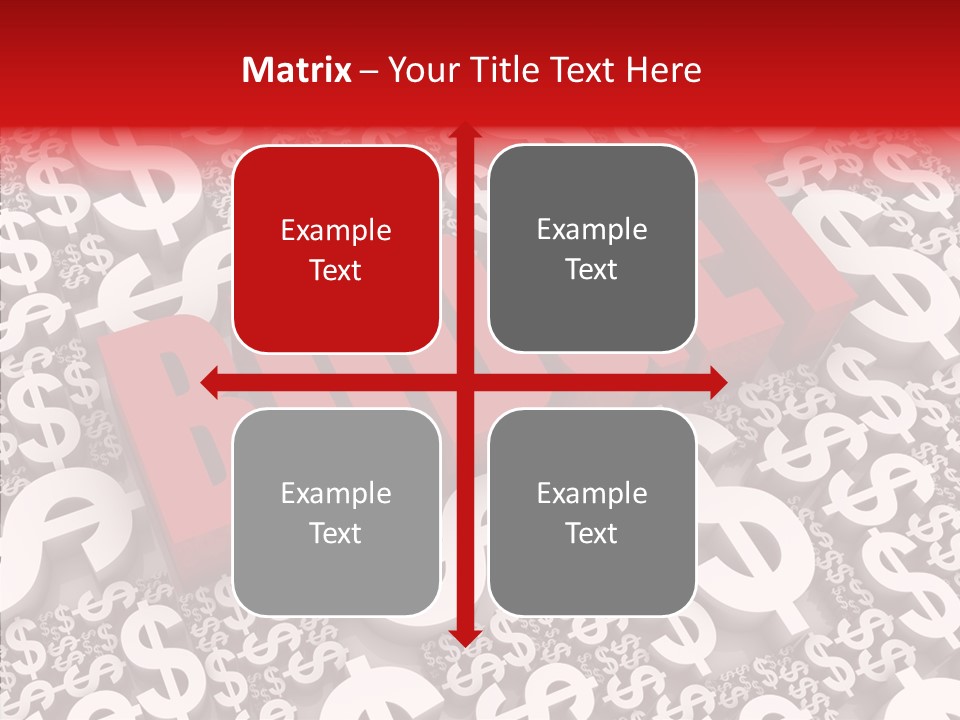 Currency Red Dollar PowerPoint Template