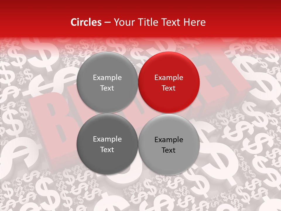 Currency Red Dollar PowerPoint Template