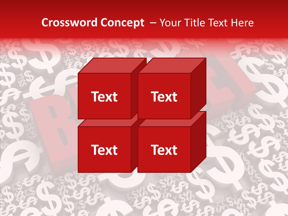 Currency Red Dollar PowerPoint Template