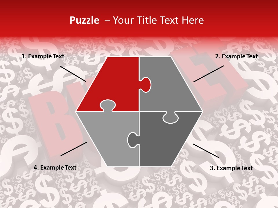 Currency Red Dollar PowerPoint Template