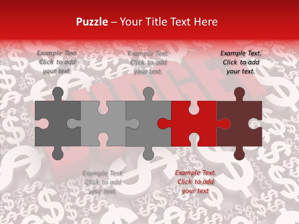 Currency Red Dollar PowerPoint Template