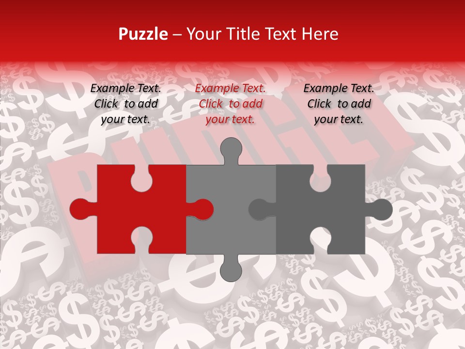 Currency Red Dollar PowerPoint Template