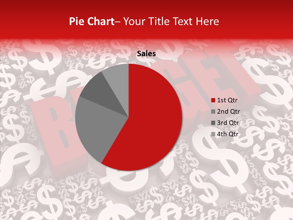 Currency Red Dollar PowerPoint Template