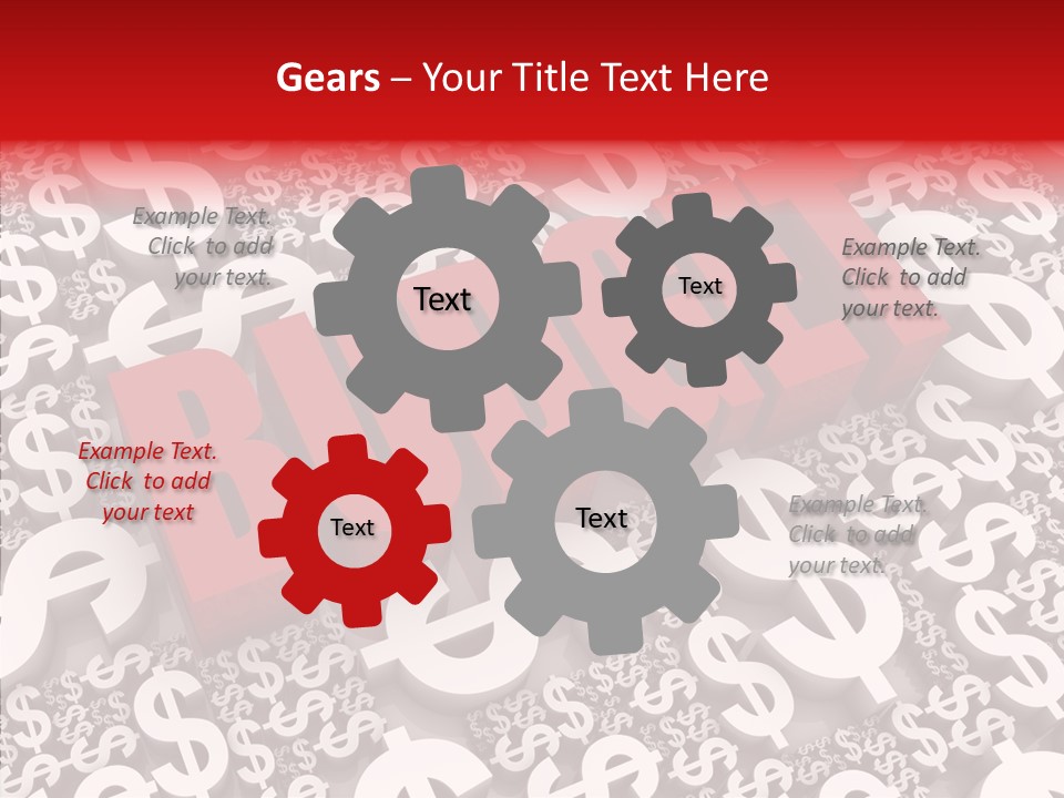 Currency Red Dollar PowerPoint Template