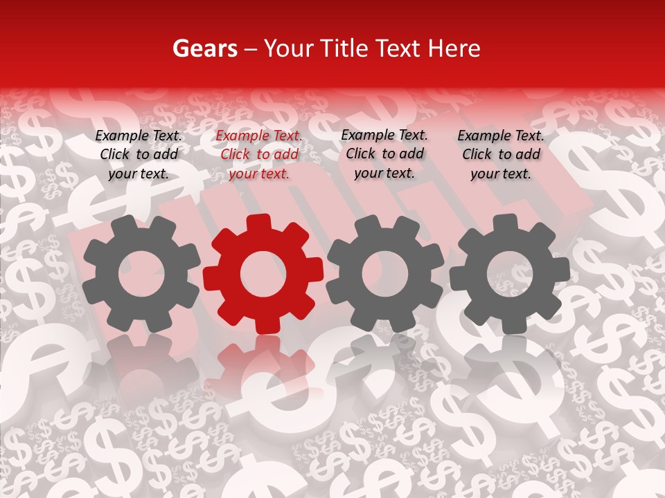 Currency Red Dollar PowerPoint Template