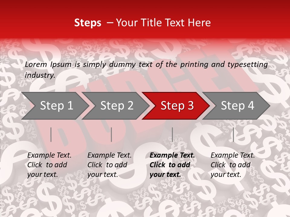 Currency Red Dollar PowerPoint Template