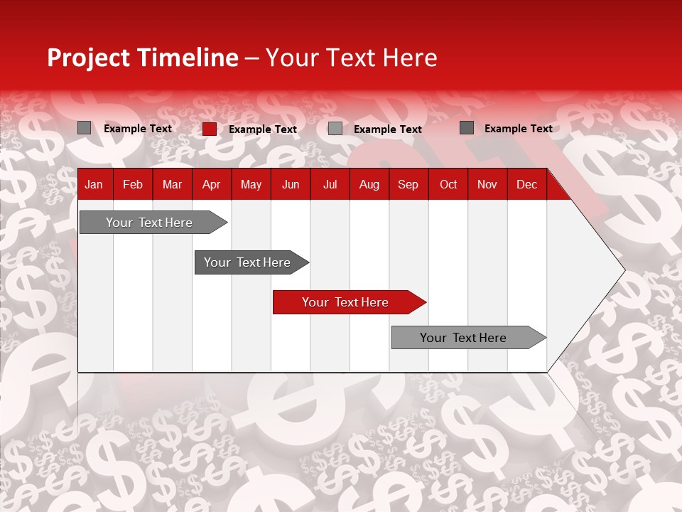 Currency Red Dollar PowerPoint Template