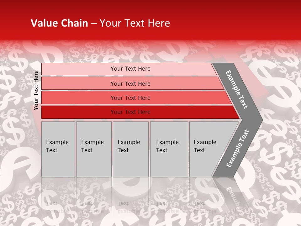 Currency Red Dollar PowerPoint Template