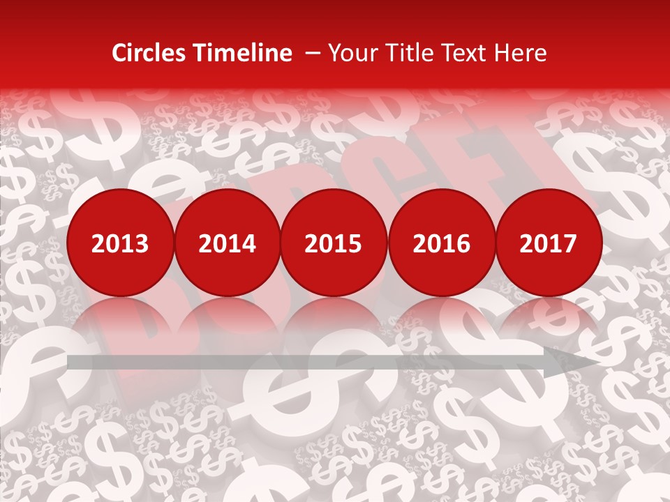 Currency Red Dollar PowerPoint Template