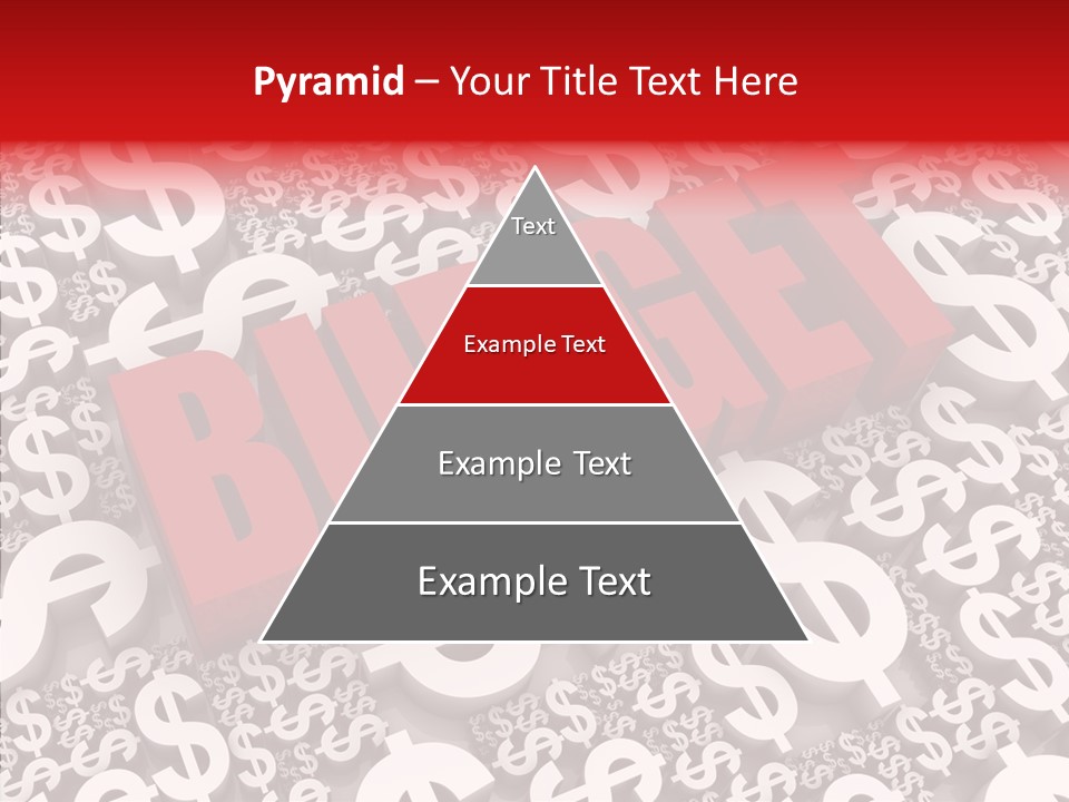 Currency Red Dollar PowerPoint Template