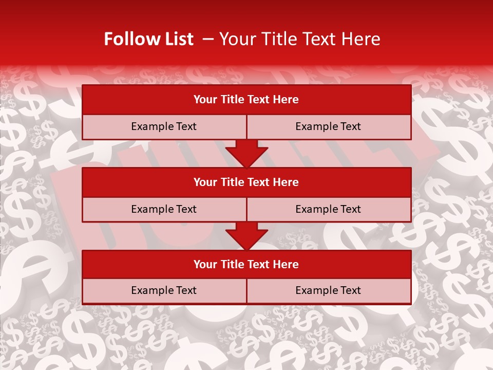Currency Red Dollar PowerPoint Template