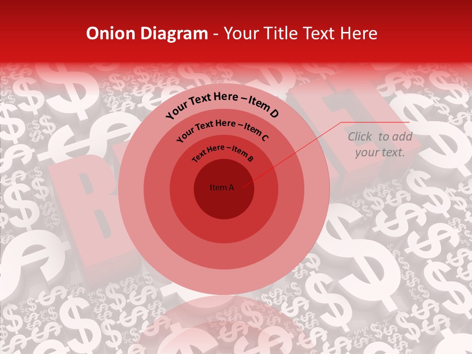 Currency Red Dollar PowerPoint Template