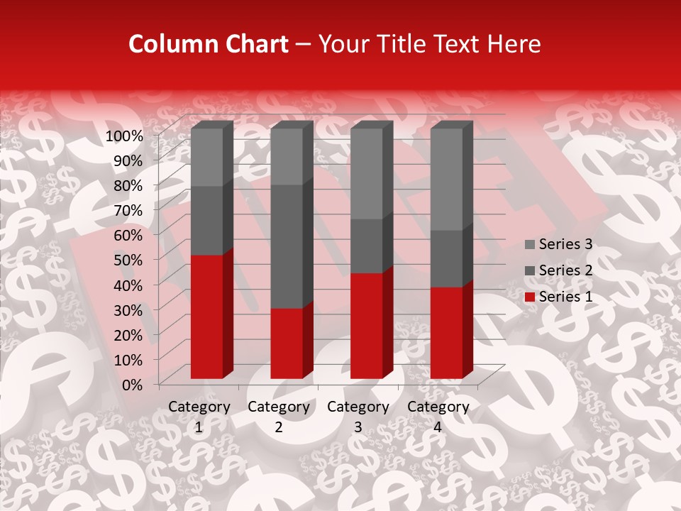 Currency Red Dollar PowerPoint Template