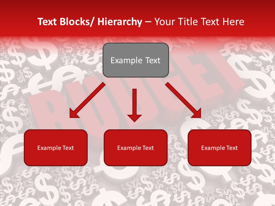 Currency Red Dollar PowerPoint Template
