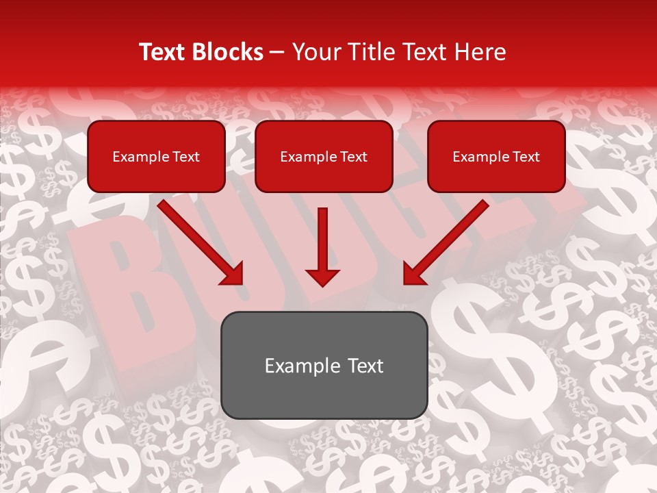 Currency Red Dollar PowerPoint Template