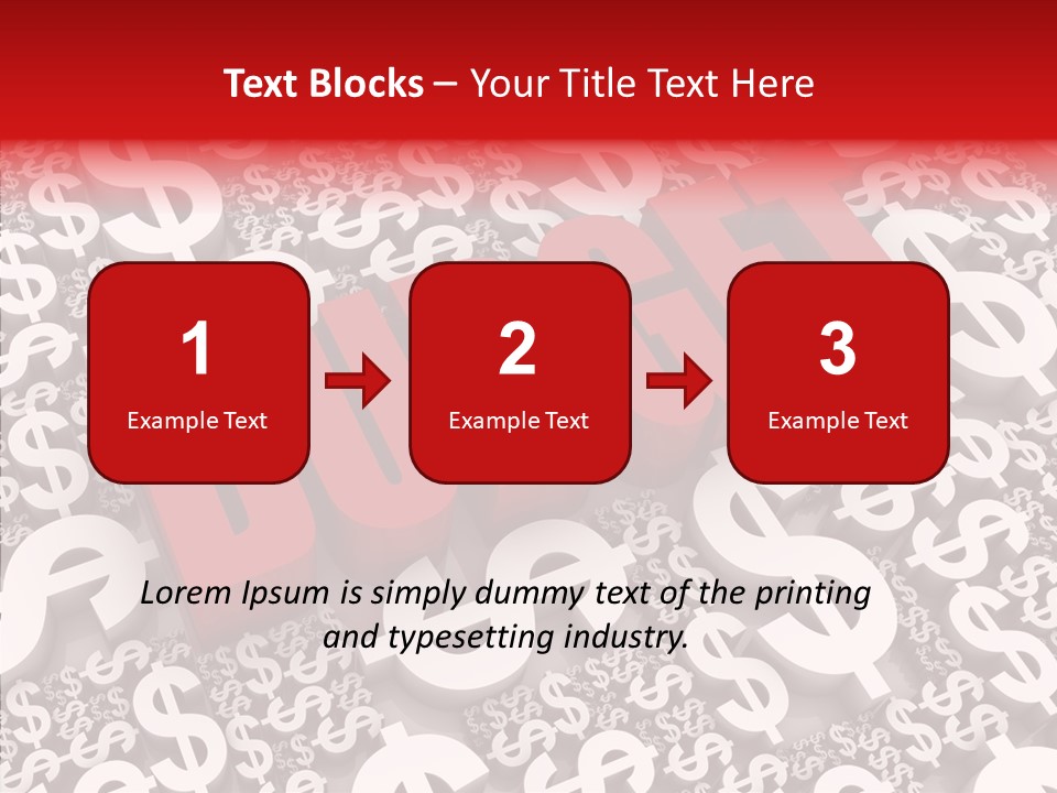 Currency Red Dollar PowerPoint Template