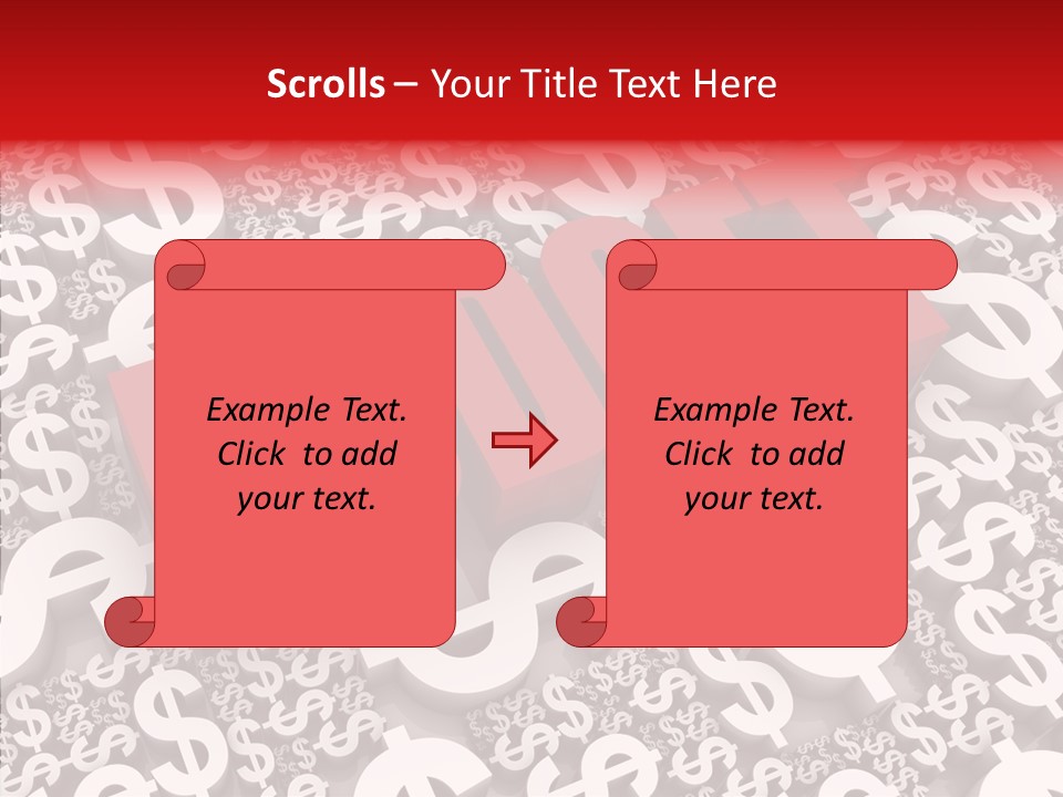 Currency Red Dollar PowerPoint Template