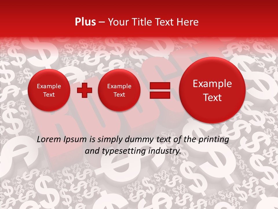Currency Red Dollar PowerPoint Template