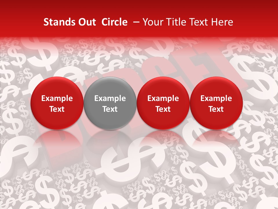 Currency Red Dollar PowerPoint Template