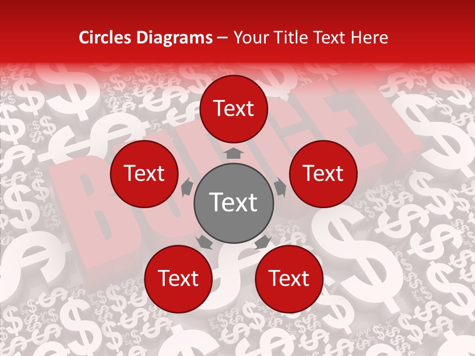 Currency Red Dollar PowerPoint Template