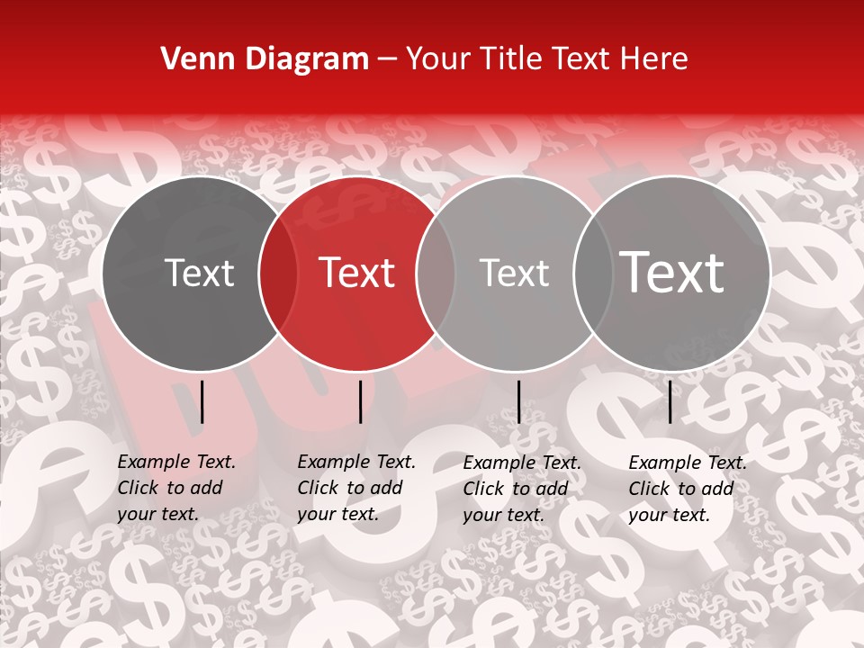 Currency Red Dollar PowerPoint Template