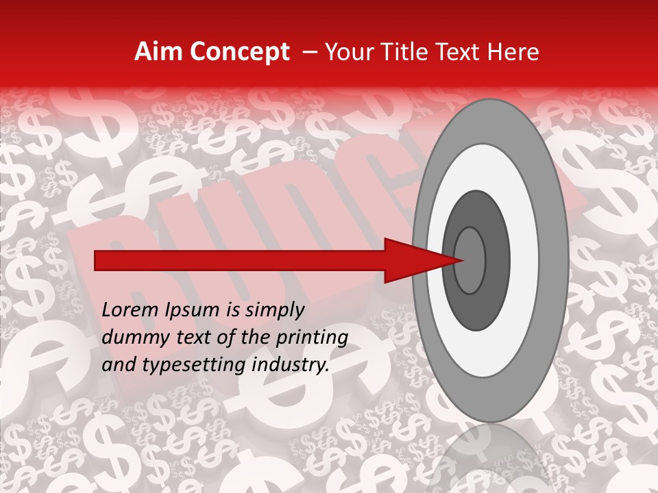 Currency Red Dollar PowerPoint Template