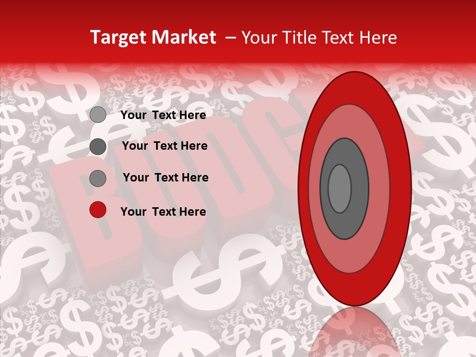 Currency Red Dollar PowerPoint Template