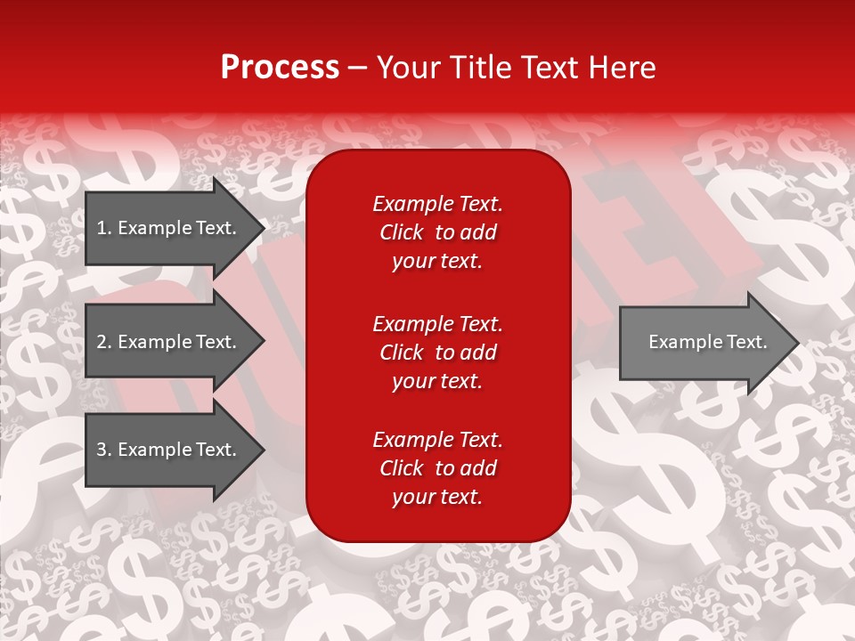 Currency Red Dollar PowerPoint Template