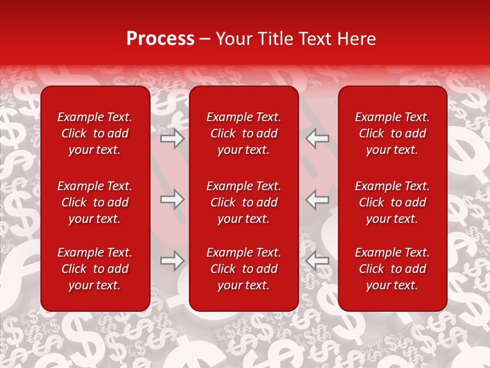 Currency Red Dollar PowerPoint Template