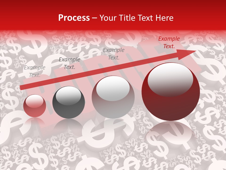 Currency Red Dollar PowerPoint Template