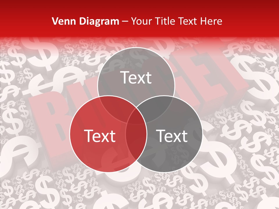 Currency Red Dollar PowerPoint Template