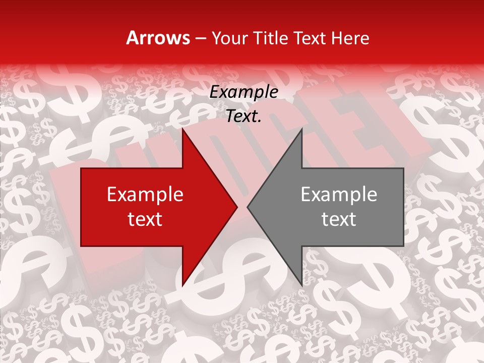 Currency Red Dollar PowerPoint Template